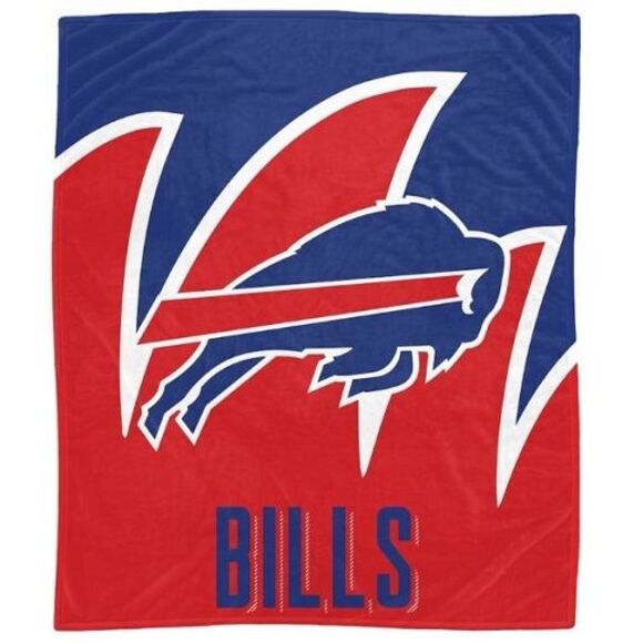 Buffalo Bills NFL Northwest Shark Tooth Super Soft Fleece Throw - Picture 3 of 3